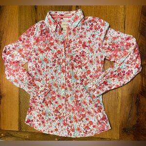 G.H. Bass & Co. Classic 100% Cotton Button Up Shirt in Pretty Floral Print, Sml